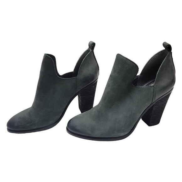 Vince Camuto Federa Booties 7 / 37 Side Cut Out 3 inch Heel Grey - Picture 8 of 10